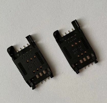 negro KF028 SIM Card Connectors de 25.1x15.1x0.76m m SMT