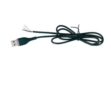 Enchufe masculino del USB 2,0 con el montaje de cable desnudo del extremo del alivio de tensión 4pin para los periférico de ordenador