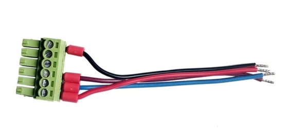 El tipo cable del tubo de 2EDGK350 6 PIN Connector E1008 del parte movible de los terminales peló la haz de cables de encargo del ECU