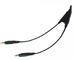el indooroutdoor estéreo del cable de 3.5m m tapa 3 polos 2 en 1 cable de la bobina de la primavera con la vivienda del QD para el cordón de teléfono