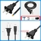 Longitud y tamaño de Pin Power Cords With Custom de la certificación 2 de ICE52 (RVV) CCC para los aparatos electrodomésticos audios y