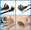 Estándar desnudo impermeable del CCC del cable eléctrico de la extensión del perno del IEC 3 del alambre de cobre del cordón 3x0.75mm2 del enchufe de la fabricación