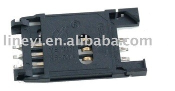 ABS 500VDC ISO9001 SIM Card Connectors del Pin KF014 6