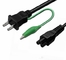 La aprobación del Pin INMETRO del cable 2 de la corriente eléctrica del Brasil con el enchufe BY2-10 con el extremo de cable estañó